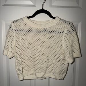 H&M Cream Knit Crop Top